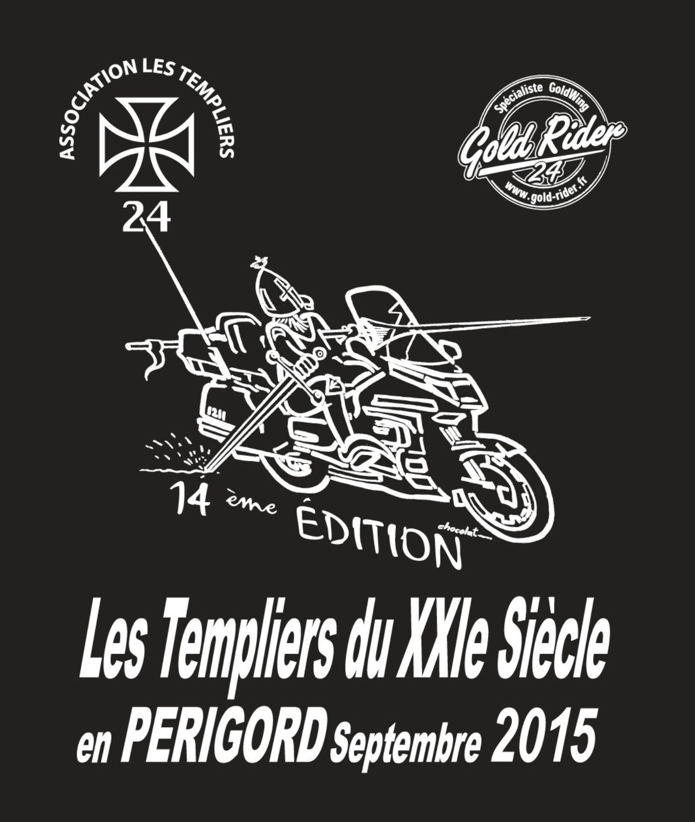T-shirt Les Templiers 2015 — devant