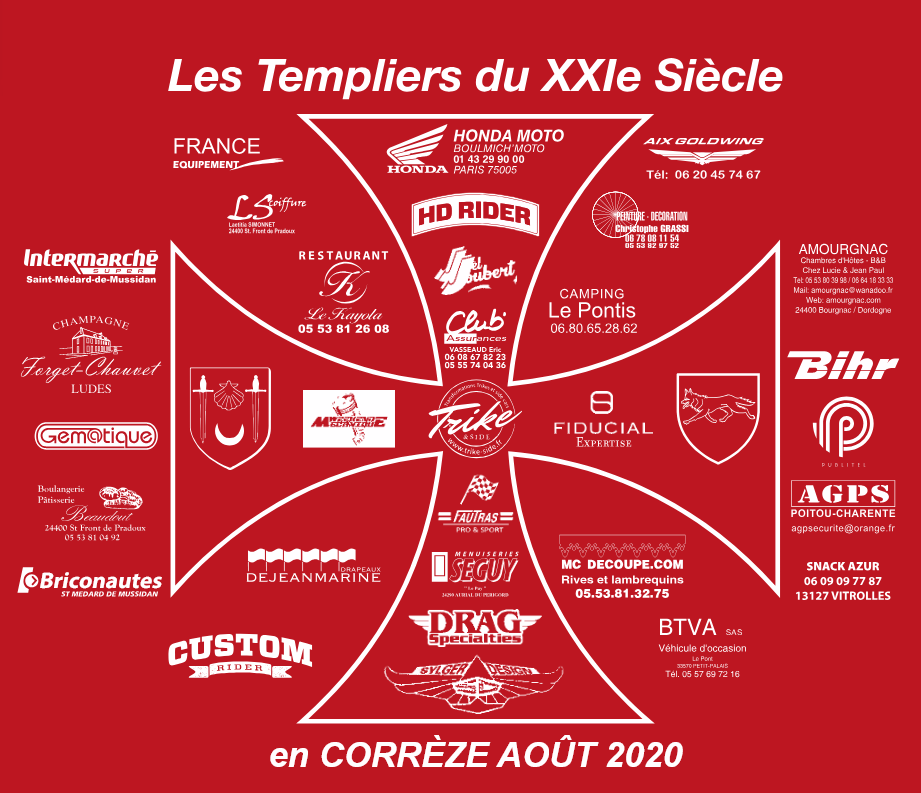 T-shirt Les Templiers 2020 — sponsors au dos