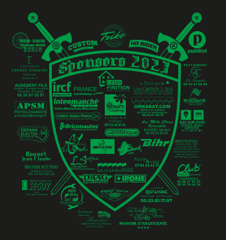 T-shirt Les Templiers 2023 — sponsors au dos