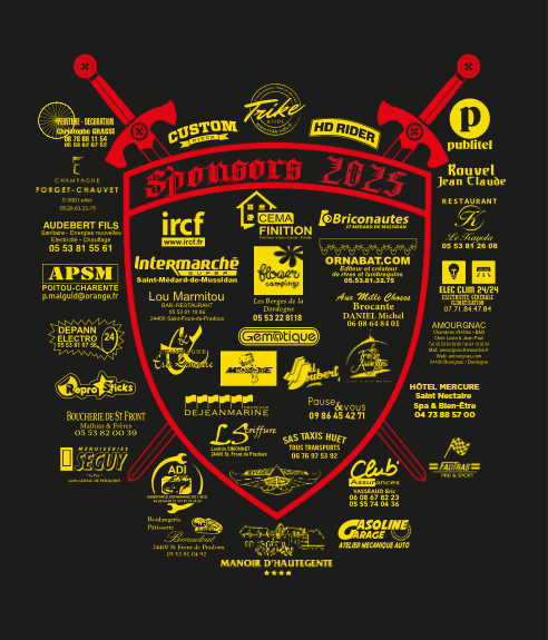 T-shirt Les Templiers 2025 — sponsors au dos