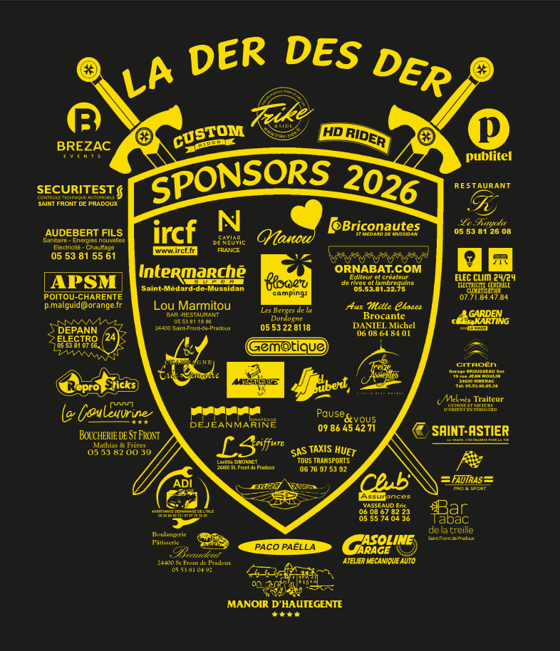 T-shirt Les Templiers 2026 — sponsors au dos